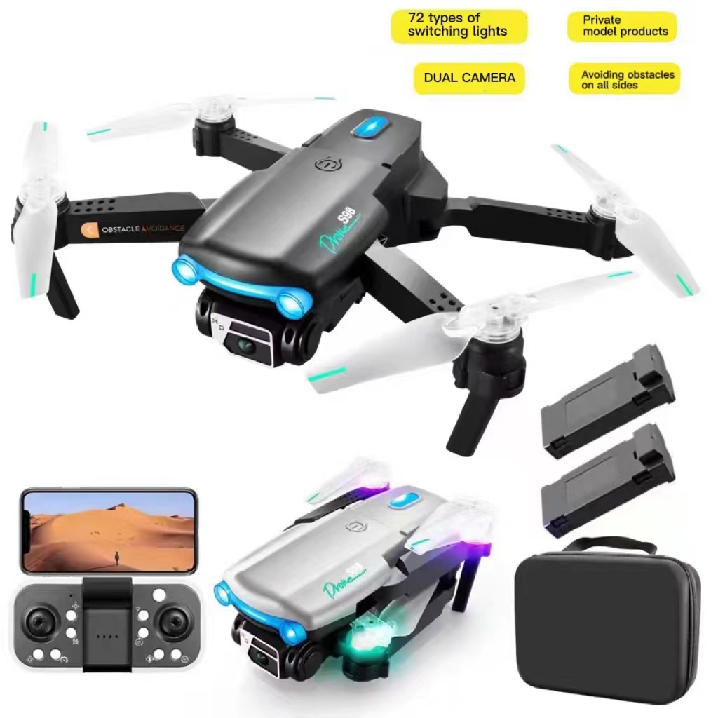 Cross-border new product S98 Drones light show obstacle avoidance drone HD aerial photography folding aircraft four-axis remote control aircraft