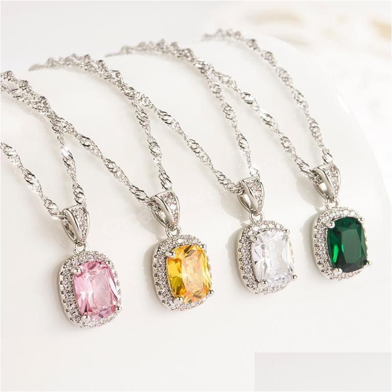 Pendant Necklaces Fashion Necklace Womens Simple Gem Pendants Micro Inlaid Square Clavicle Chain Jewelry Drop Delivery Dhbyq
Pendant Necklaces Fashion Necklace Womens Simple Gem Pendants Micro Inlaid Square Clavicle Chain Jewelry Drop Delivery Dhbyq