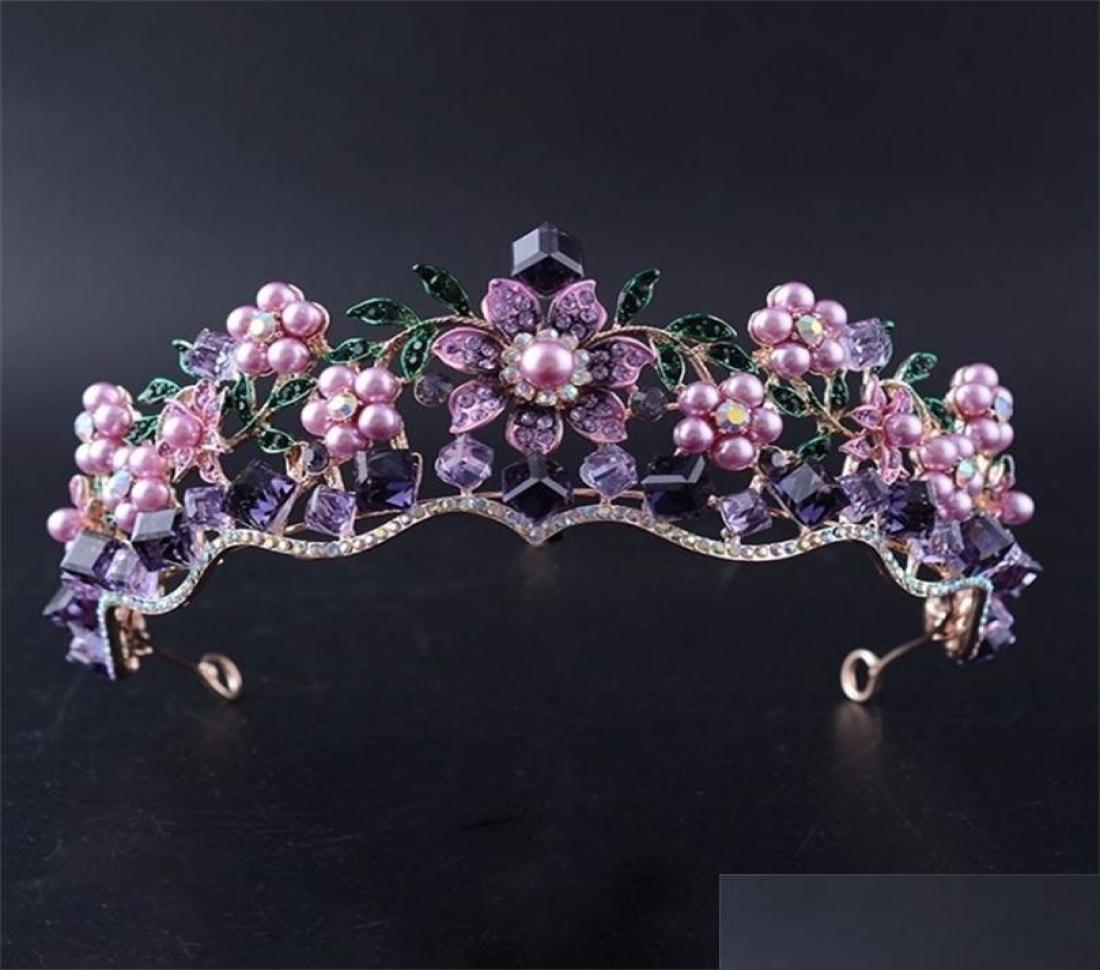 Wedding Hair Jewelry Luxury Baroque Purple Crystal Pearl Bridal Crown Tiara Magnificent Diadem For Bride Headband Acces Otewa1959158
Wedding Hair Jewelry Luxury Baroque Purple Crystal Pearl Bridal Crown Tiara Magnificent Diadem For Bride Headband Acces Otewa1959158