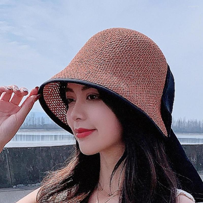 Wide Brim Hats Women Hat Large Solid Color Bow-knot Design Anti-UV Decorative Polyester Outdoor Sun Visor UV Protection Caps For, Black
Wide Brim Hats Women Hat Large Solid Color Bow-knot Design Anti-UV Decorative Polyester Outdoor Sun Visor UV Protection Caps For, Black