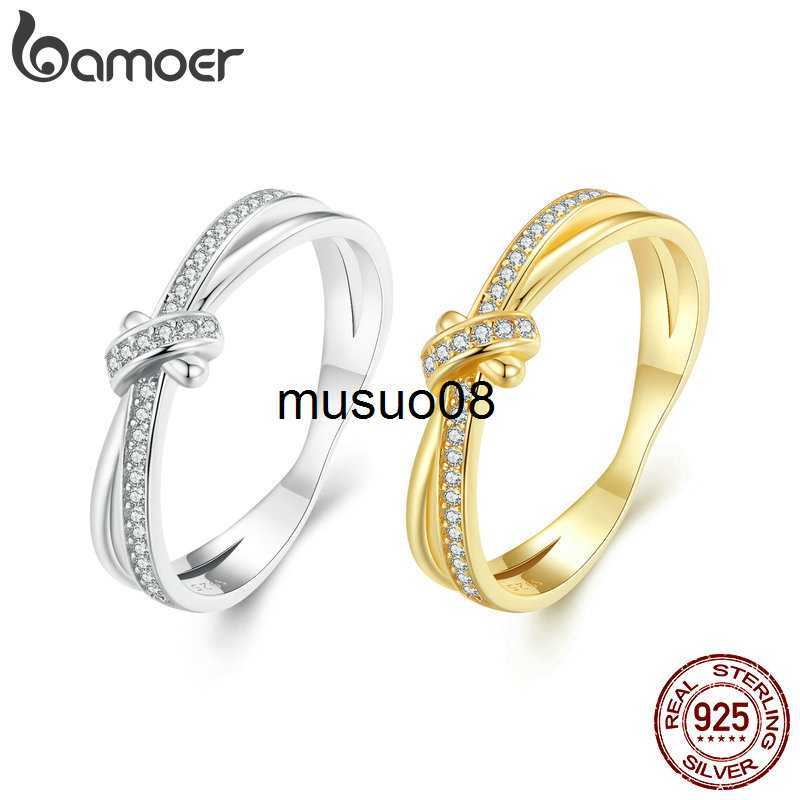 Band Rings Bamoer 925 Sterling Silver Double Layer Knot Finger Ring Stackable Rings for Women Original Design Fine Jewelry SCR896 2 Colors J230602
Band Rings Bamoer 925 Sterling Silver Double Layer Knot Finger Ring Stackable Rings for Women Original Design Fine Jewelry SCR896 2 Colors J230602