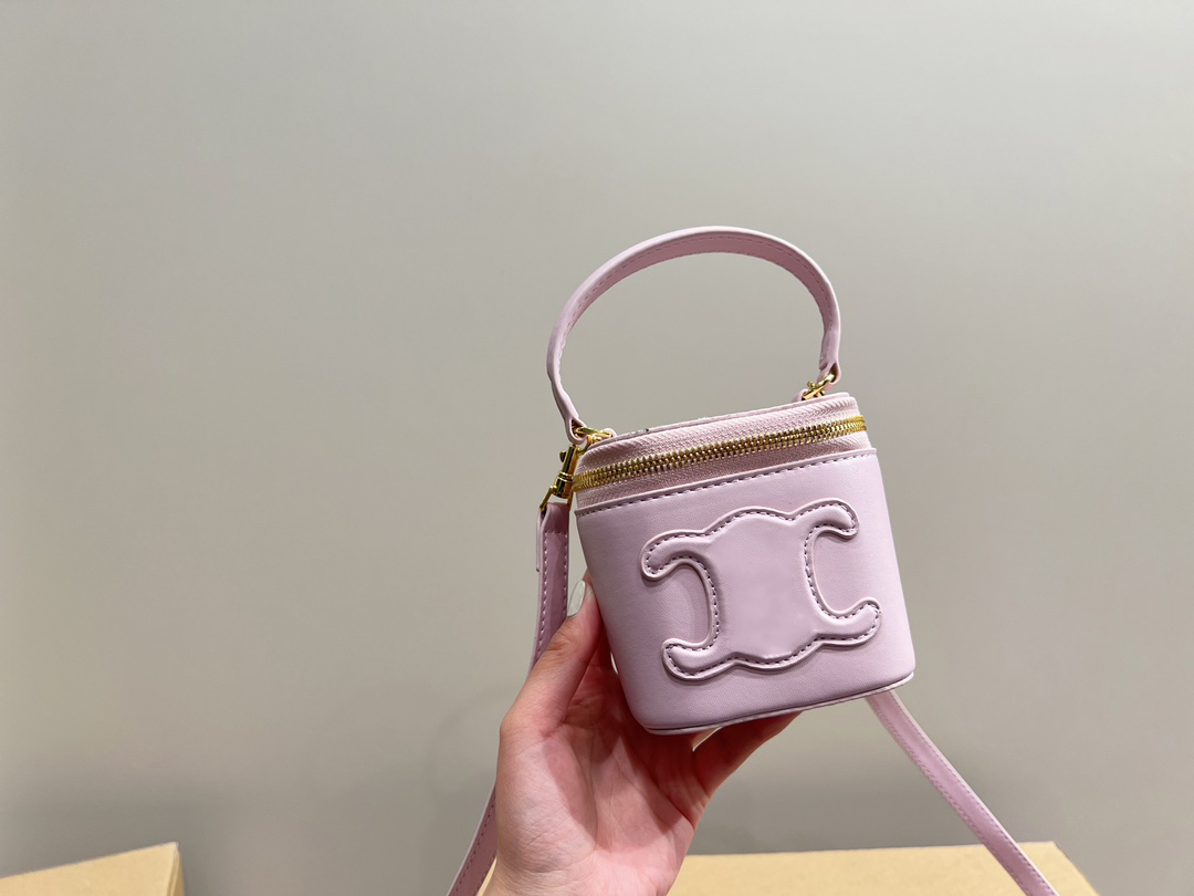 High Quality Mini Bucket triomphes Bag Top luxury Designer Crossbody Shoulder Bags Handbag women's fashion leather removable shoulders strap triomphes bag