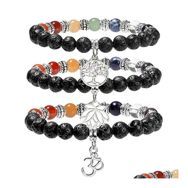 Charm Bracelets 7 Chakra Lavarock Bead Bracelet Tree Of Life/Lotus Healing Nce Beads Natural Stone Yogo Jewelry Good Gift Drop Delive Dh8C7
Charm Bracelets 7 Chakra Lavarock Bead Bracelet Tree Of Life/Lotus Healing Nce Beads Natural Stone Yogo Jewelry Good Gift Drop Delive Dh8C7