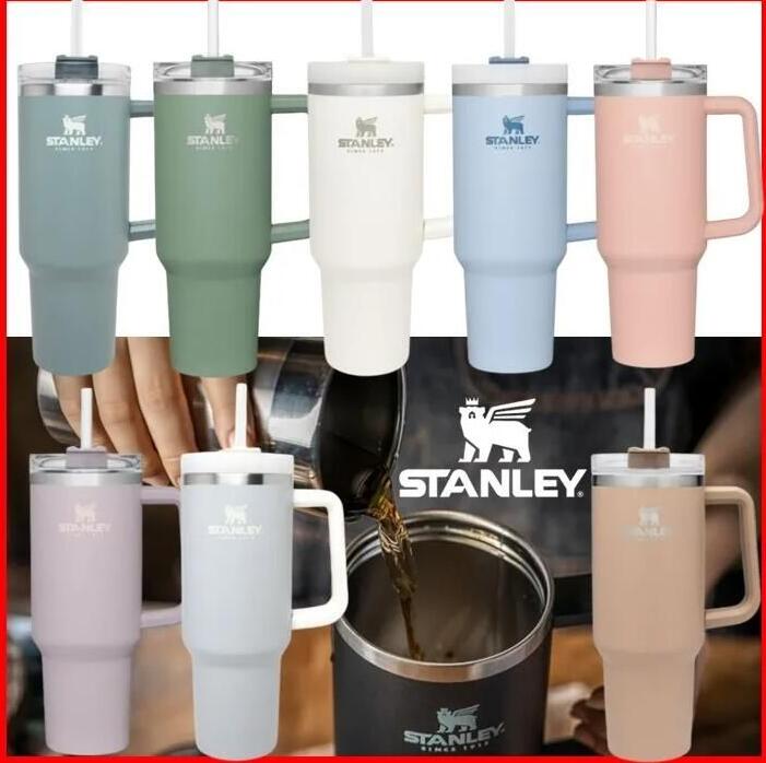 40oz Stanley Tumbler Cups Pink With Handle Insulated Car Mugs With Lids and Straws Stainless Steel Coffee Tumbler Termos Cup with Logo 0705
40oz Stanley Tumbler Cups Pink With Handle Insulated Car Mugs With Lids and Straws Stainless Steel Coffee Tumbler Termos Cup with Logo 0705