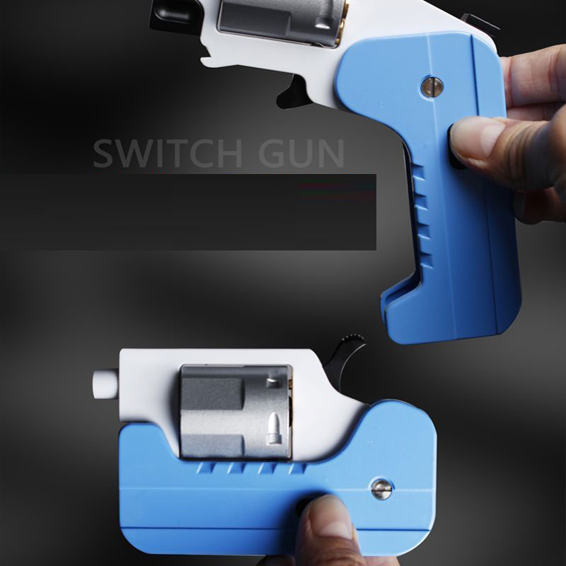 Revolver Toy Gun Phantom Deformation Pistol Folding Gun Metal Blaster For Adults Collection Boys Birthday Gift Shooting