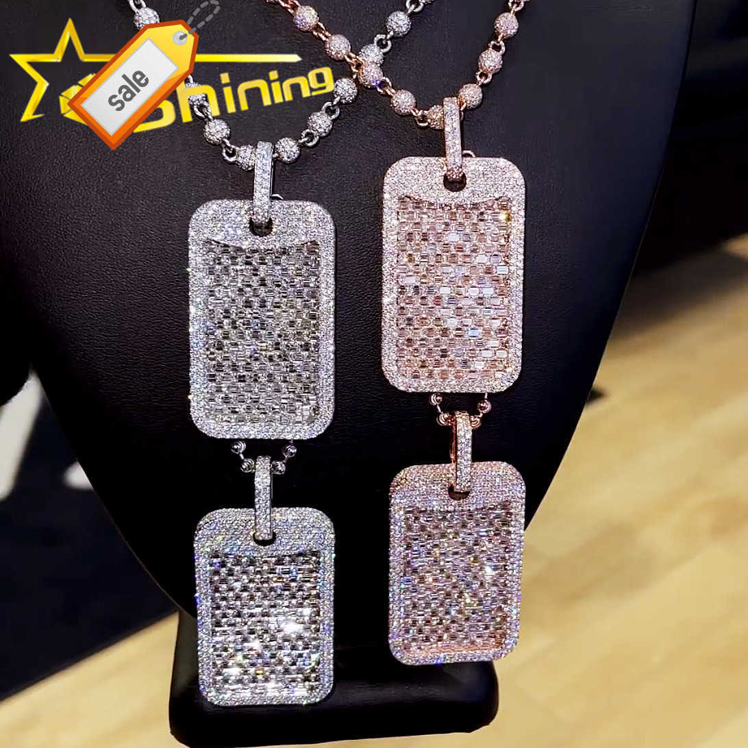 New Arrival S925 Sterling Silver Hip Hop Iced Out Vvs Baguette Diamond Set Custom Pendant Moissanite
New Arrival S925 Sterling Silver Hip Hop Iced Out Vvs Baguette Diamond Set Custom Pendant Moissanite