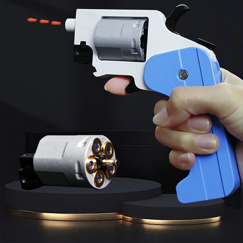 Revolver Toy Gun Phantom Deformation Pistol Folding Gun Metal Blaster For Adults Collection Boys Birthday Gift Shooting
