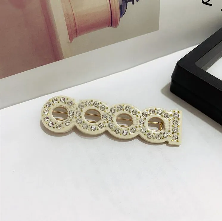 New Fashion Crystal Letters Designer Clips & Barrettes Classic Clip Jewelry Woman Girls Hair Accessories Free shipping