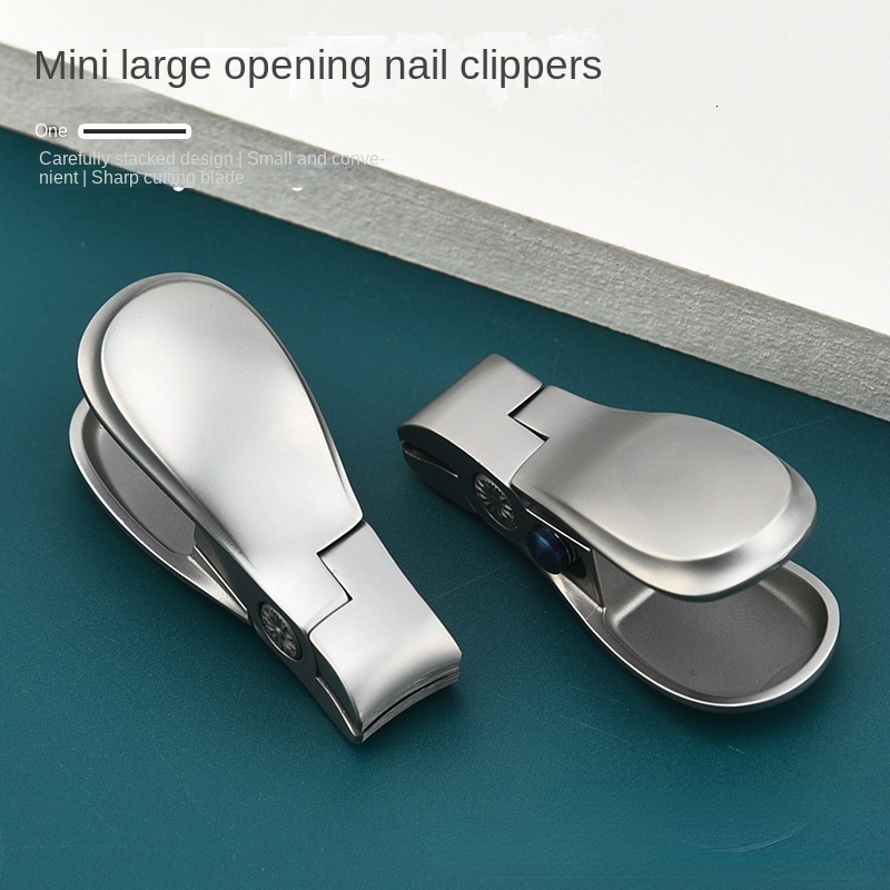 Nail Clippers Mini Large Opening Sharp Stainless Steel Anti Splash Powder Die Cast Small 230619