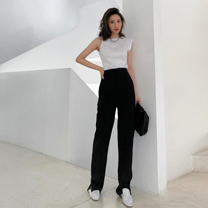 Women' Pants Fashion Women Long Trousers Chic High Waist All-match Slim Black Split Straight Tube Suit 2023 Spring Casual Pendant
Women' Pants Fashion Women Long Trousers Chic High Waist All-match Slim Black Split Straight Tube Suit 2023 Spring Casual Pendant