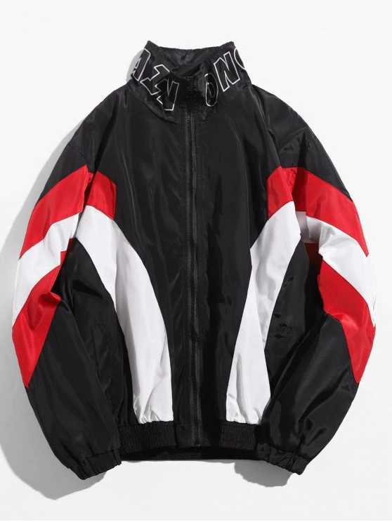 up jacket Zip Color Block Stand Collar vintage windbreaker nylon Jacket For Mens IHQB, Black
up jacket Zip Color Block Stand Collar vintage windbreaker nylon Jacket For Mens IHQB, Black