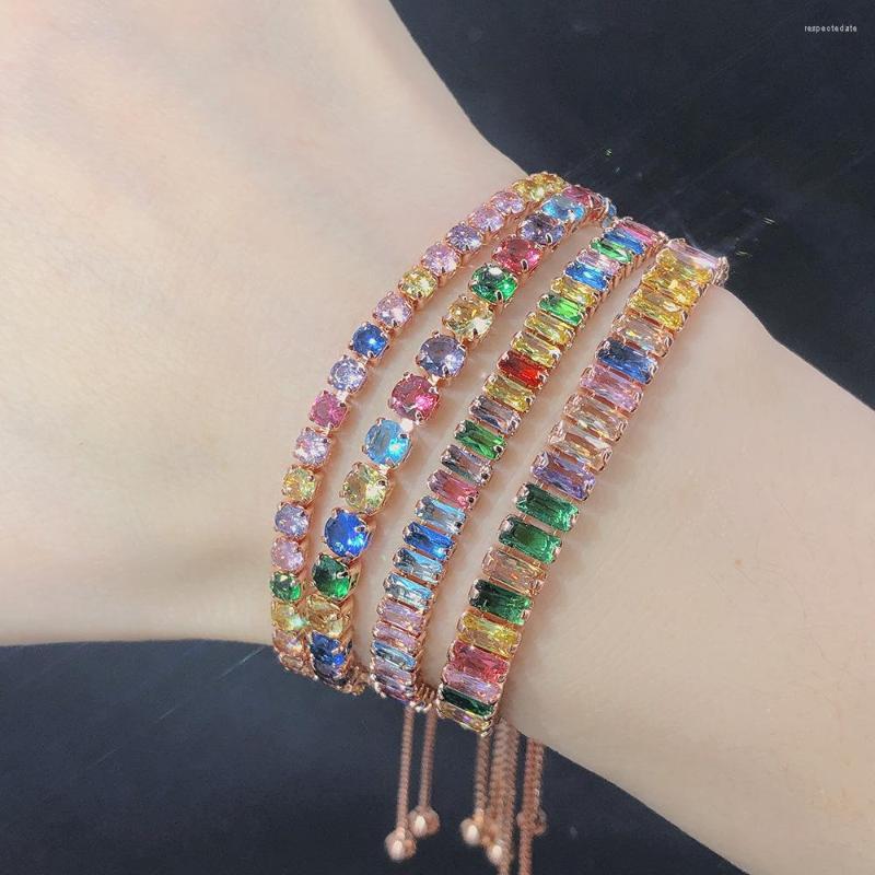 Link Bracelets LW Adjustable Multicolor Tennis For Women Ladies Wedding Rainbow Colorful Zircon Charm Bracelet Hand Chain Jewelry
Link Bracelets LW Adjustable Multicolor Tennis For Women Ladies Wedding Rainbow Colorful Zircon Charm Bracelet Hand Chain Jewelry
