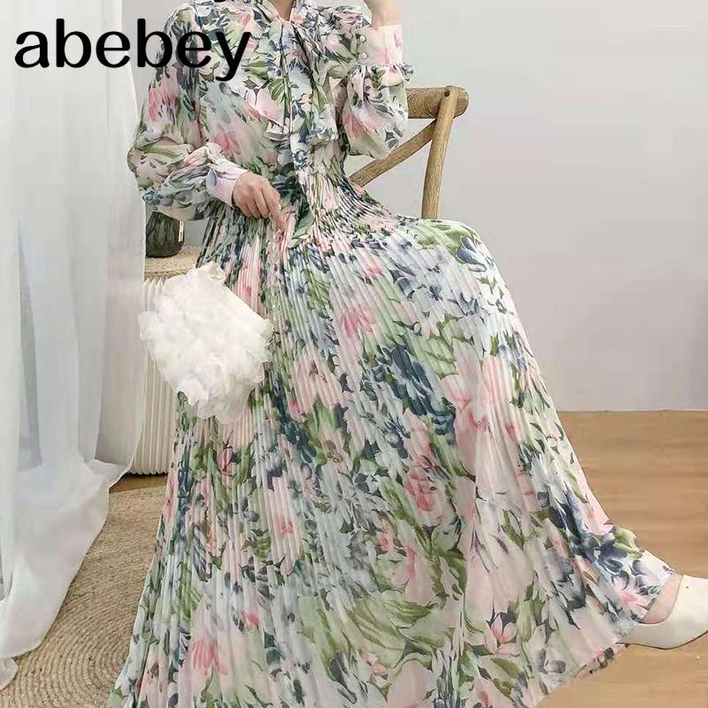 Casual Dresses 2023 Summer Women Bohemian Long Sleeve Dress Lace Up Bow High Waist Pleated Print A-line Big Skirt, Black 
Casual Dresses 2023 Summer Women Bohemian Long Sleeve Dress Lace Up Bow High Waist Pleated Print A-line Big Skirt, Black