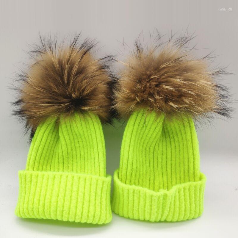 Berets Women Casual Raccoon Fur Pom Knitted Beanie Cap Adult Wool Knitting Skullies Hat Gorros, Chunky style
Berets Women Casual Raccoon Fur Pom Knitted Beanie Cap Adult Wool Knitting Skullies Hat Gorros, Chunky style