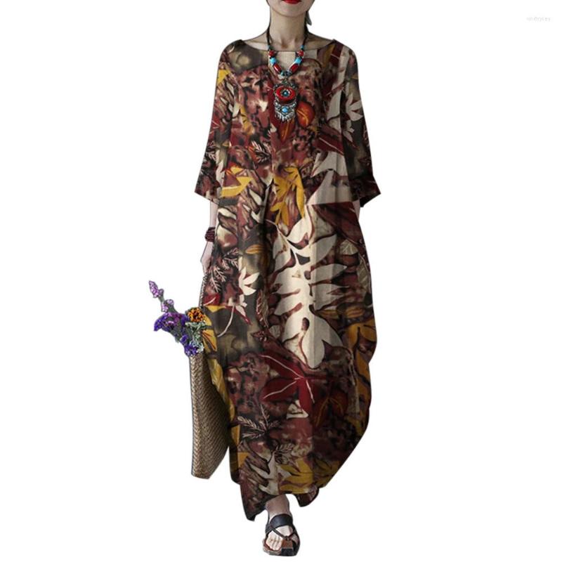 Casual Dresses Spring Autumn 2023 Round Neck Three Quarter Sleeve Causal Loose Maxi Dress Women National Style Printed Long, Red
Casual Dresses Spring Autumn 2023 Round Neck Three Quarter Sleeve Causal Loose Maxi Dress Women National Style Printed Long, Red