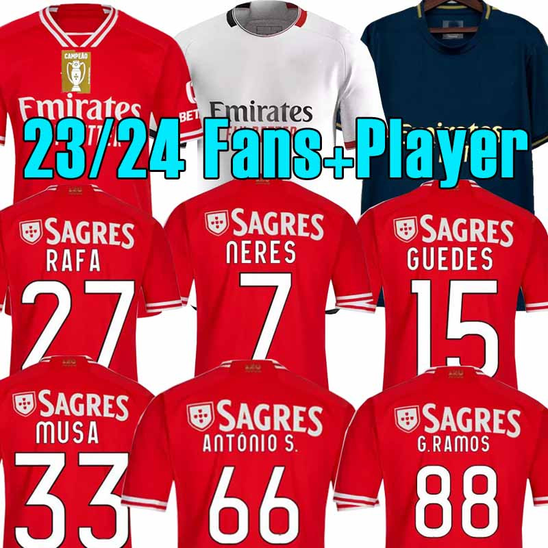 23 24 BenFicAs Soccer Jerseys Camisetas Fans Player Version 2023 2024 Home G.RAMOS NERES AURSNES RAFA MUSA OTAMENDI Grimaldo J. Mario Camisa CHAMPIONS Football Shirt, F333# man-ct
23 24 BenFicAs Soccer Jerseys Camisetas Fans Player Version 2023 2024 Home G.RAMOS NERES AURSNES RAFA MUSA OTAMENDI Grimaldo J. Mario Camisa CHAMPIONS Football Shirt, F333# man-ct
