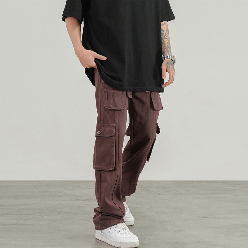 Men's Pants Men Purple Multi-pockets Cargo Jean Pants Men's Straight Baggy Streetwear Hip Hop Neutral Denim Trousers 5 Colors, Black
Men's Pants Men Purple Multi-pockets Cargo Jean Pants Men's Straight Baggy Streetwear Hip Hop Neutral Denim Trousers 5 Colors, Black