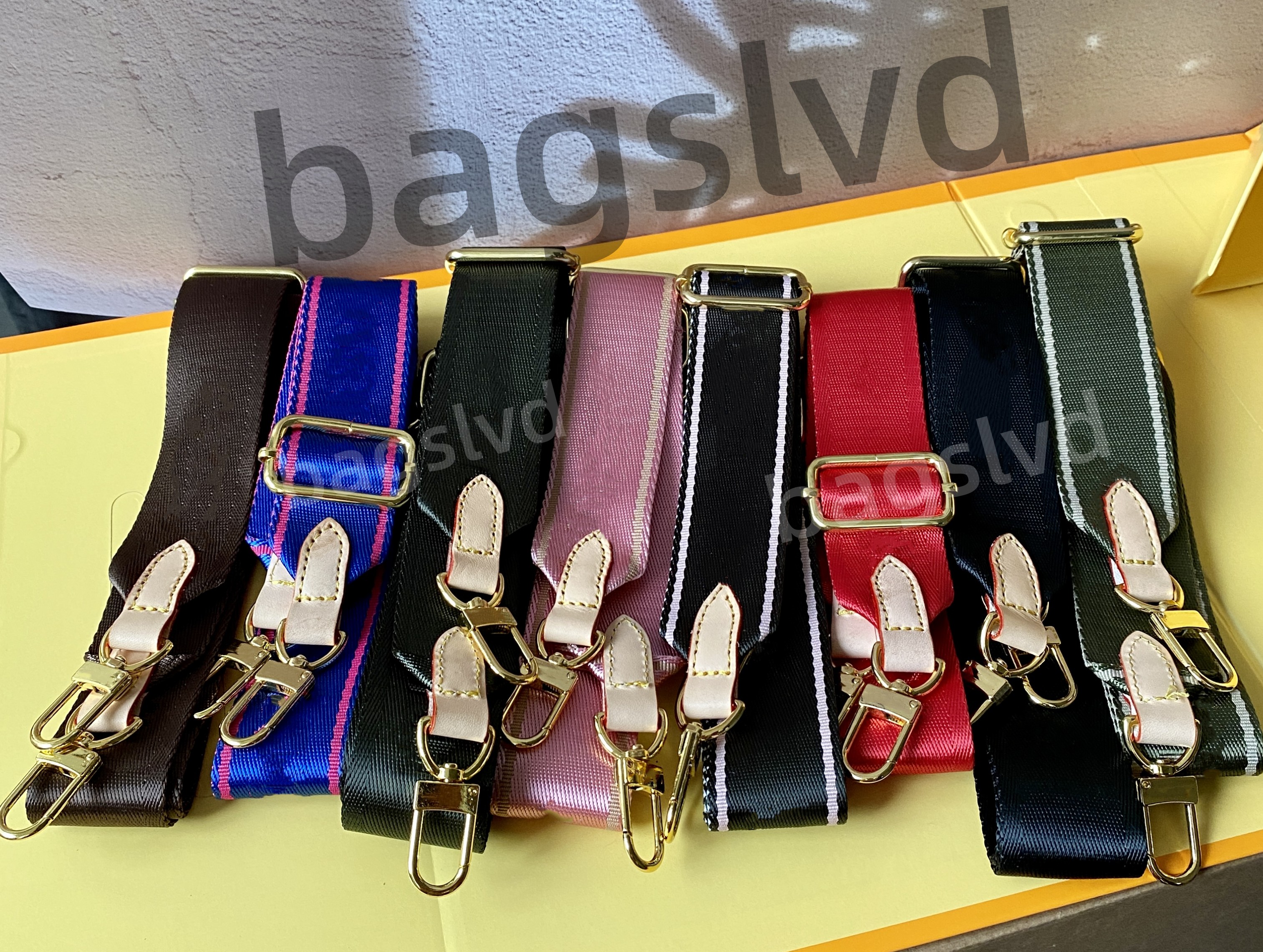 9 Color Designer Bag Shoulder Straps Tote bag Women Crossbody Bag High Quality Fashion Genuine Leather Nylon Fabric Shoulder Strap Adjustable 80 to 120cm
