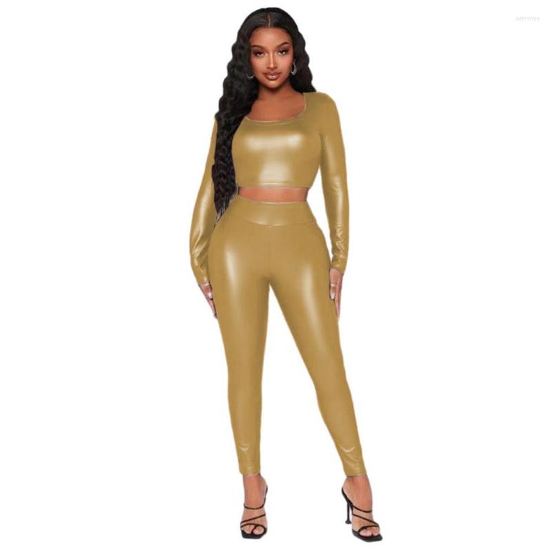 Women' Two Piece Pants Women Spandex Faux Leather Suit Sexy Clubwear Long Sleeve Blouse Tops Crop Top Leggings Skinny Trousers High Street, Black
Women' Two Piece Pants Women Spandex Faux Leather Suit Sexy Clubwear Long Sleeve Blouse Tops Crop Top Leggings Skinny Trousers High Street, Black
