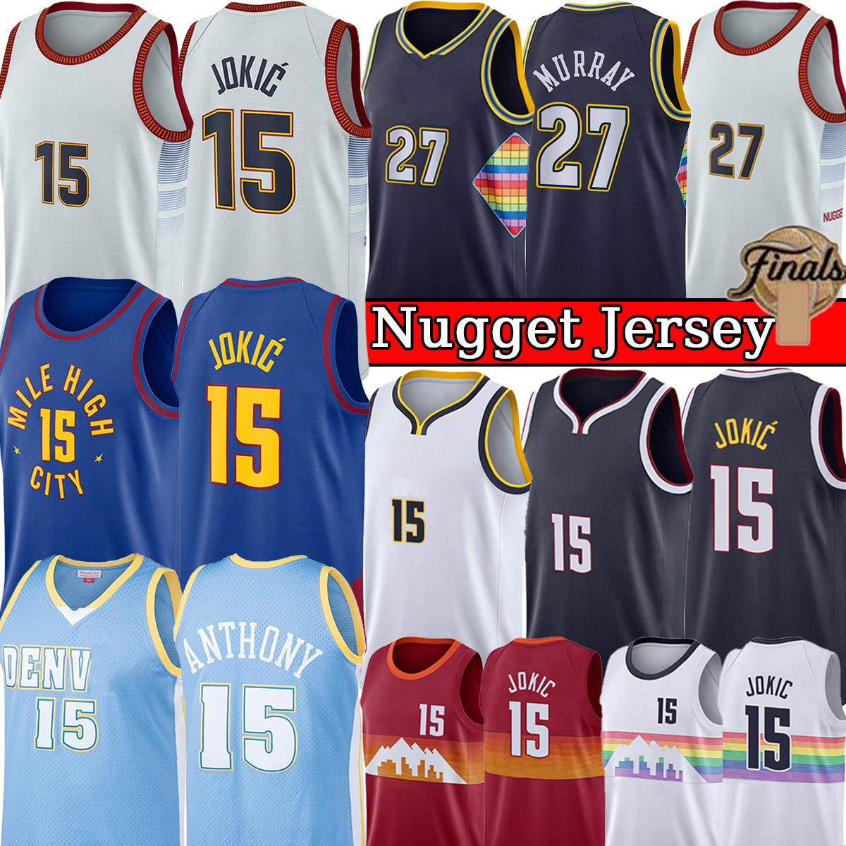 Jokic''nuggets" Basketball Jersey Jamal Murray Carmelo 15 Anthony Denvers Nugget Stitched Jersys Retro Men 2022-23 Finals patch''nBa" City Black White Shirt, +patch jersey
Jokic''nuggets" Basketball Jersey Jamal Murray Carmelo 15 Anthony Denvers Nugget Stitched Jersys Retro Men 2022-23 Finals patch''nBa" City Black White Shirt, +patch jersey