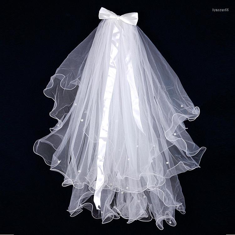 Headpieces Bride Double-layer Pearl Ribbon Bow Veil Curling Net Red Po Head Jewelry Children's Luminous
Headpieces Bride Double-layer Pearl Ribbon Bow Veil Curling Net Red Po Head Jewelry Children's Luminous
