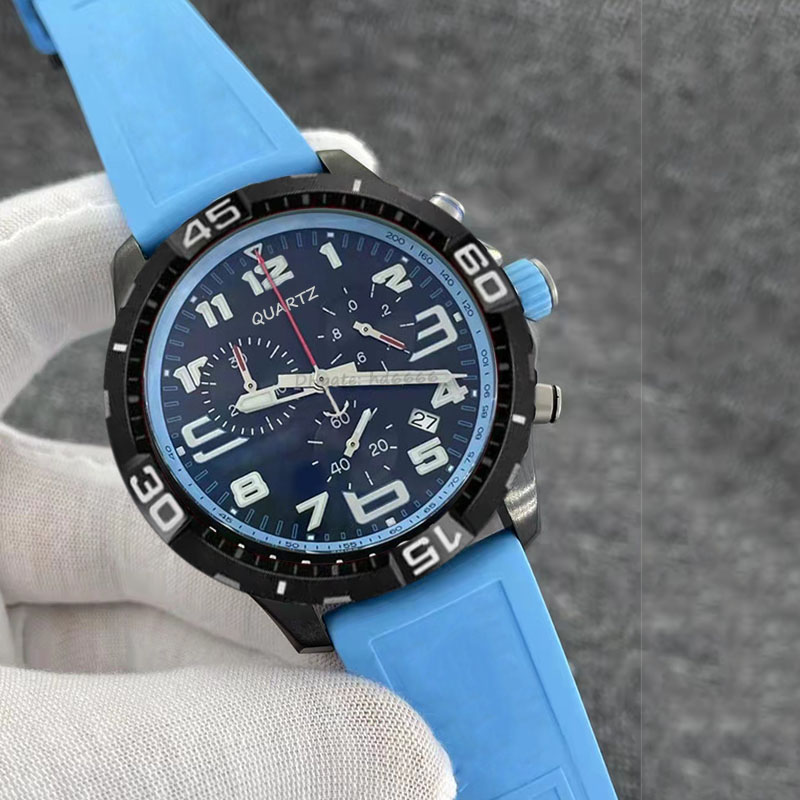 Designer mens watch chronograph quartz movement watches for men rubber strap wristwatches montre de luxe 1884 male clock sport wristwatch, Picture 6 color
Designer mens watch chronograph quartz movement watches for men rubber strap wristwatches montre de luxe 1884 male clock sport wristwatch, Picture 6 color