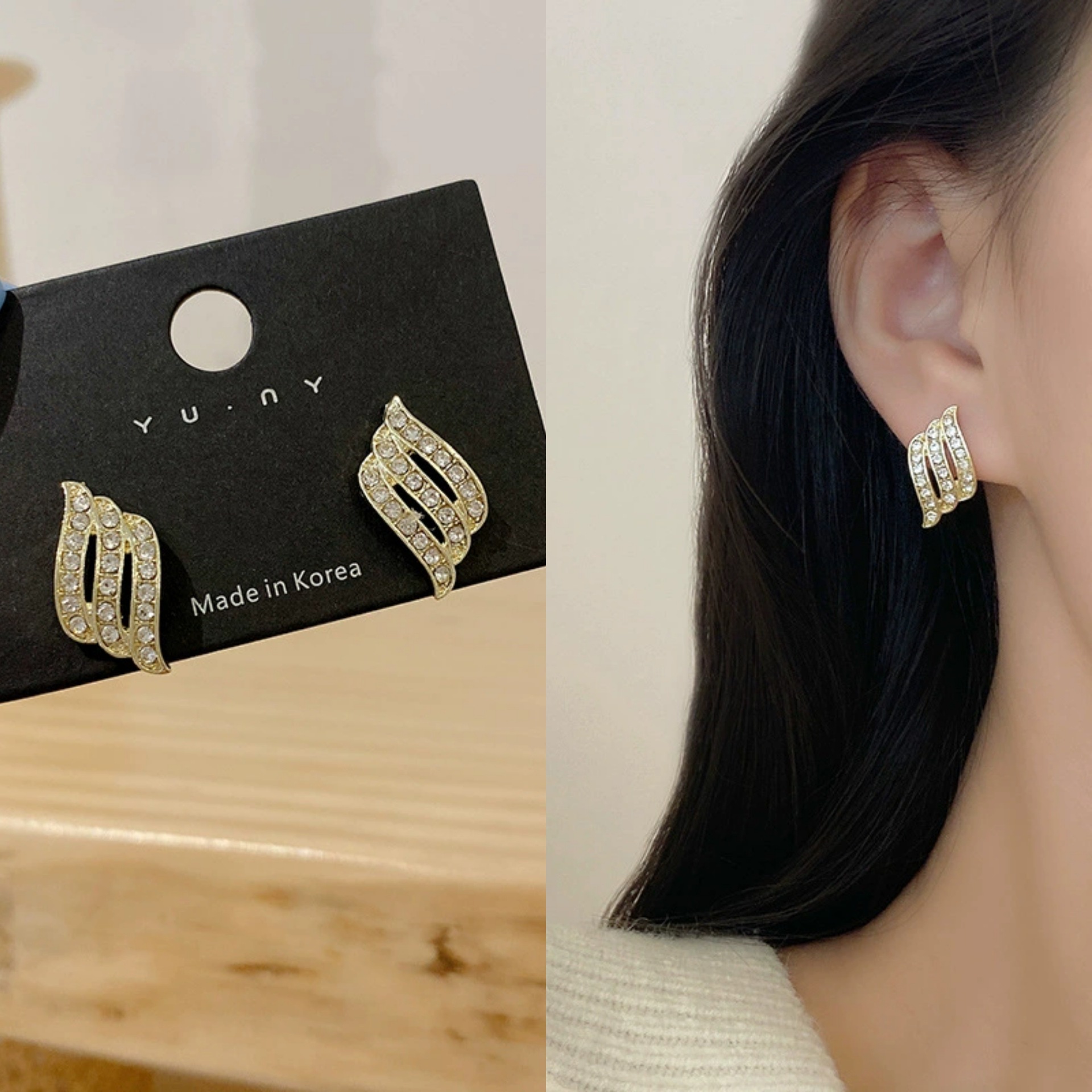 20 Style Cute Mini Shoes Slipper Zircon Stud For Women Gold Color Unusual Earrings Korean Fashion Party Jewelry Free shipping