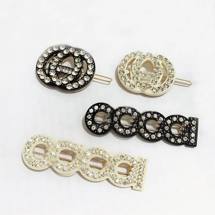 New Fashion Crystal Letters Designer Clips & Barrettes Classic Clip Jewelry Woman Girls Hair Accessories Free shipping