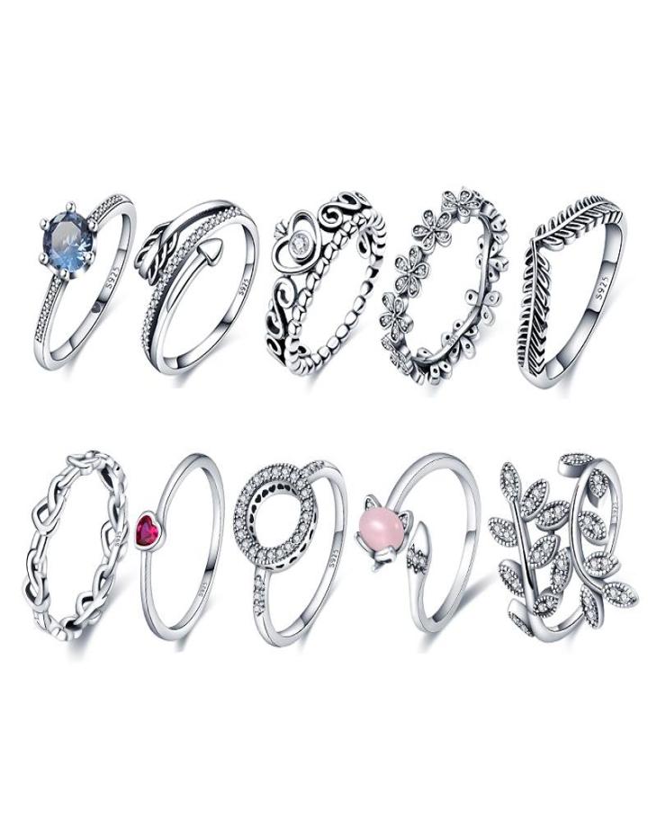 Cluster Rings 925 Sterling Silver Crown Heart Women Fine Jewelry Gift Flower Pattern Zircon Got Engaged Banquet Ring 20215810642 
Cluster Rings 925 Sterling Silver Crown Heart Women Fine Jewelry Gift Flower Pattern Zircon Got Engaged Banquet Ring 20215810642