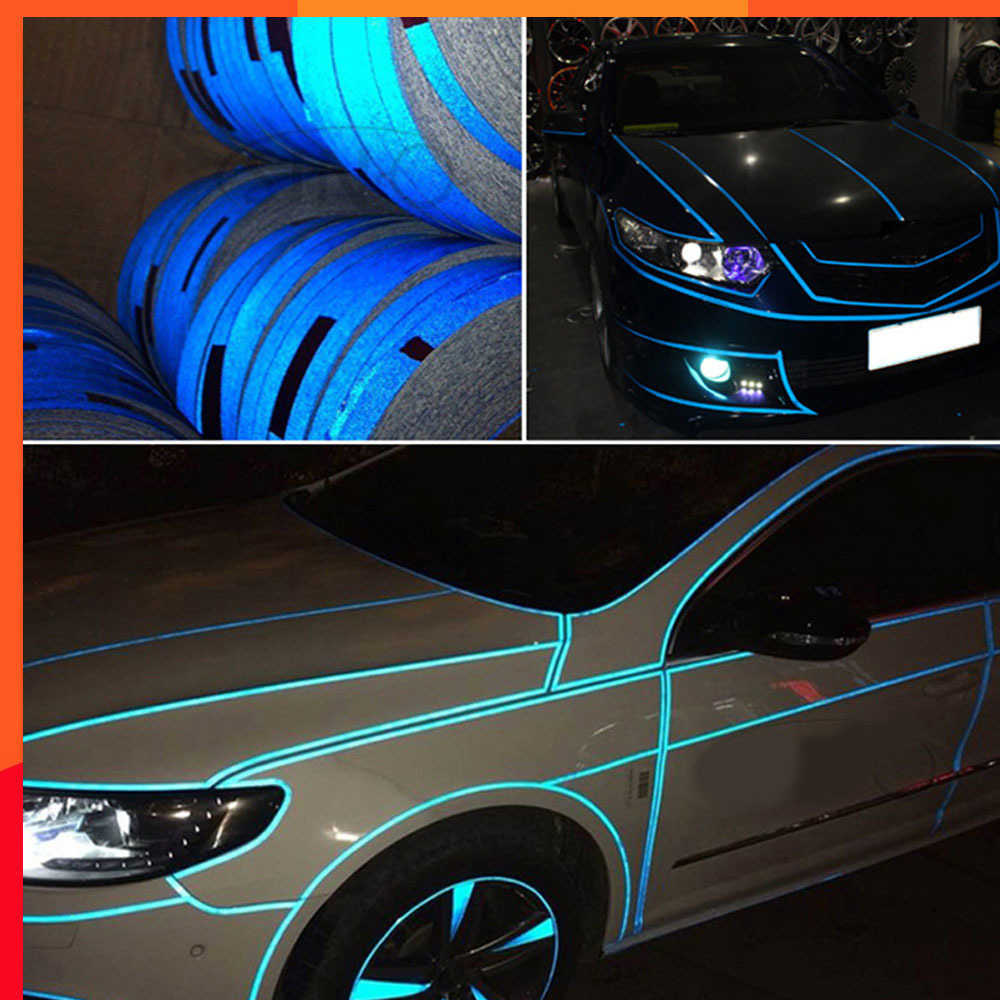 New 1pcs Modified 2cm Highlight Tape DIY Motorcycle Reflective Strip Car Exterior Accessories