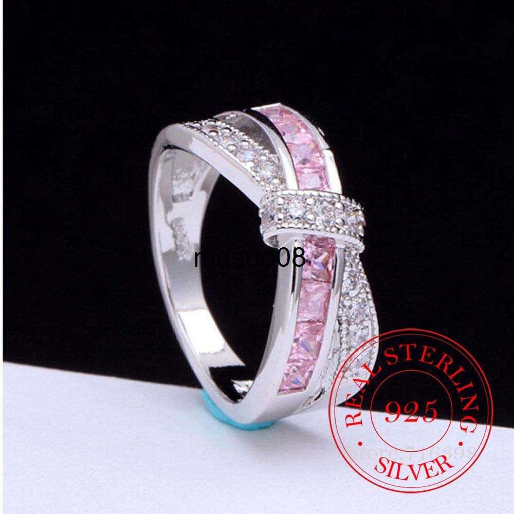 Band Rings 925 Sterling Silver Jewelry Vintage Purple Crystal Couple's Wedding Silver Rings for Women Men Fashion Anel De Prata Bijoux J230602