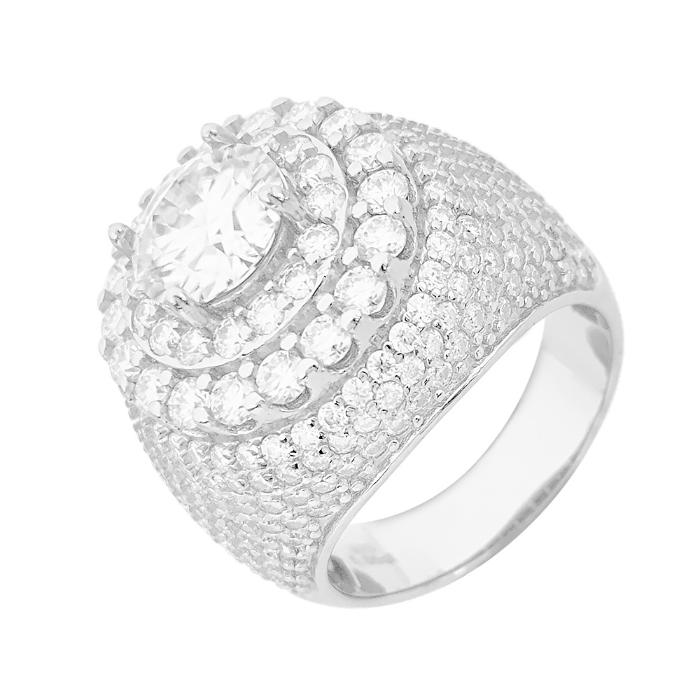 Elegant Men Women Rings S925 Sterling Silver 8mm Moissanite Diamond Ring for Men Women Party Wedding Nice Gift