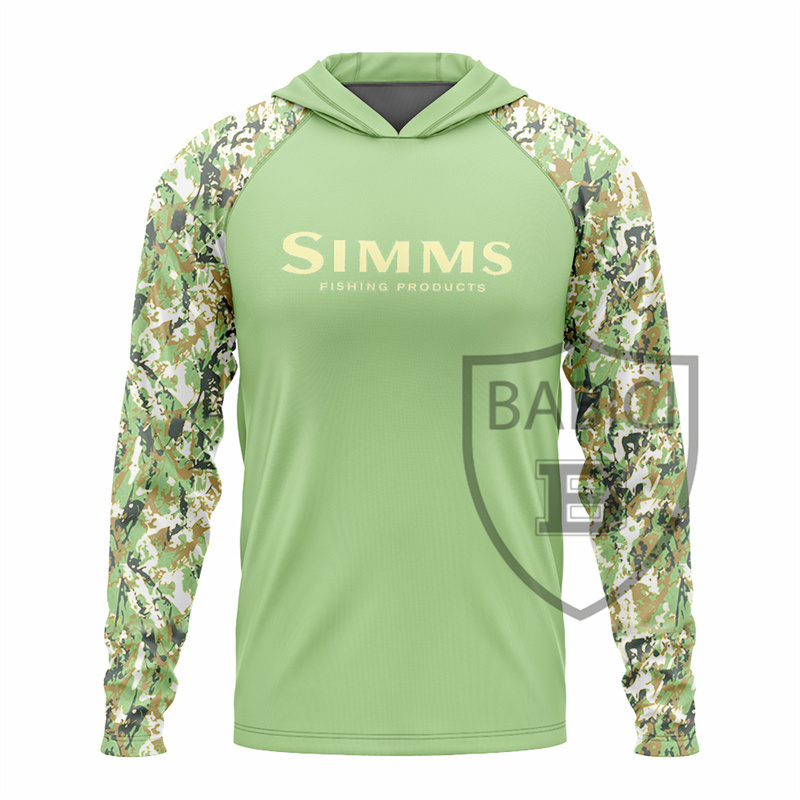 Men's Hoodies Sweatshirts SIMMS Outdoors Fishing Shirt Summer Long Sleeve UPF 50 Quick Dry Breathable Hooded Fishing Clothes Anti-UV Fishing Swea