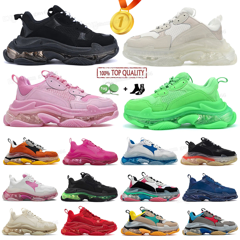 men women Designer triple s Dad 17FW casual shoes sneakers Clear Sole Bubble bottom platform black white grey red pink blue green mens sports balenciagas balencaiga
men women Designer triple s Dad 17FW casual shoes sneakers Clear Sole Bubble bottom platform black white grey red pink blue green mens sports balenciagas balencaiga