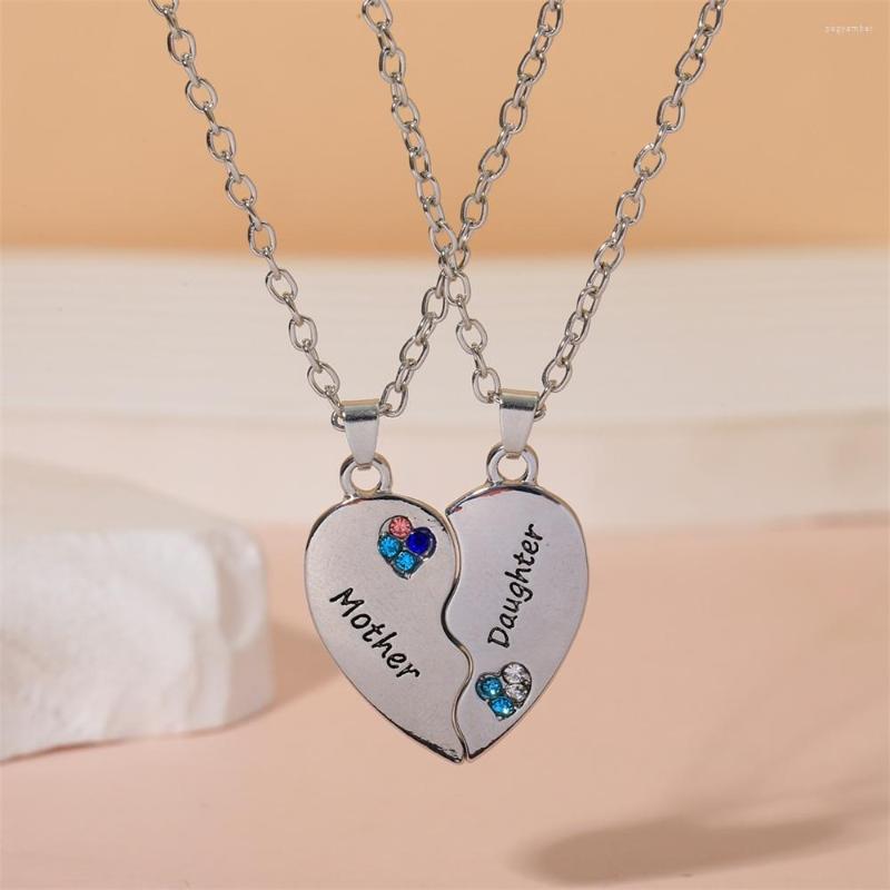 Pendant Necklaces Set Of 2 Mother Daugther Heart Puzzle Necklace With Color Crystal Choker Family Lover Jewelry For Mom Mum Girls Gift
Pendant Necklaces Set Of 2 Mother Daugther Heart Puzzle Necklace With Color Crystal Choker Family Lover Jewelry For Mom Mum Girls Gift