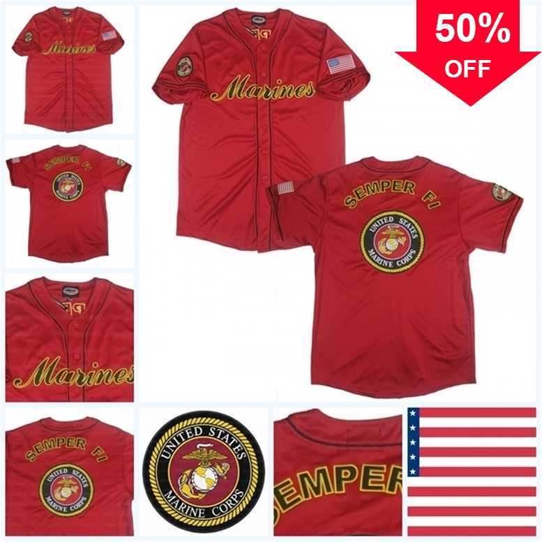 Xflsp GlaMit Mens U.S.Marines 100% Stitched High quality Custom your name your number Red S-4XL Baseball Jersey
Xflsp GlaMit Mens U.S.Marines 100% Stitched High quality Custom your name your number Red S-4XL Baseball Jersey