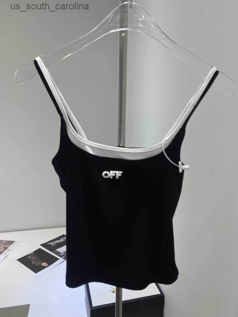 Camis 2023 Summer Women Sexy Strap OFF Printed White Black Thread Elastic Fit Top Fake Two Piece Sleeveless Girls Tank Tops T-shirt L230522
Camis 2023 Summer Women Sexy Strap OFF Printed White Black Thread Elastic Fit Top Fake Two Piece Sleeveless Girls Tank Tops T-shirt L230522