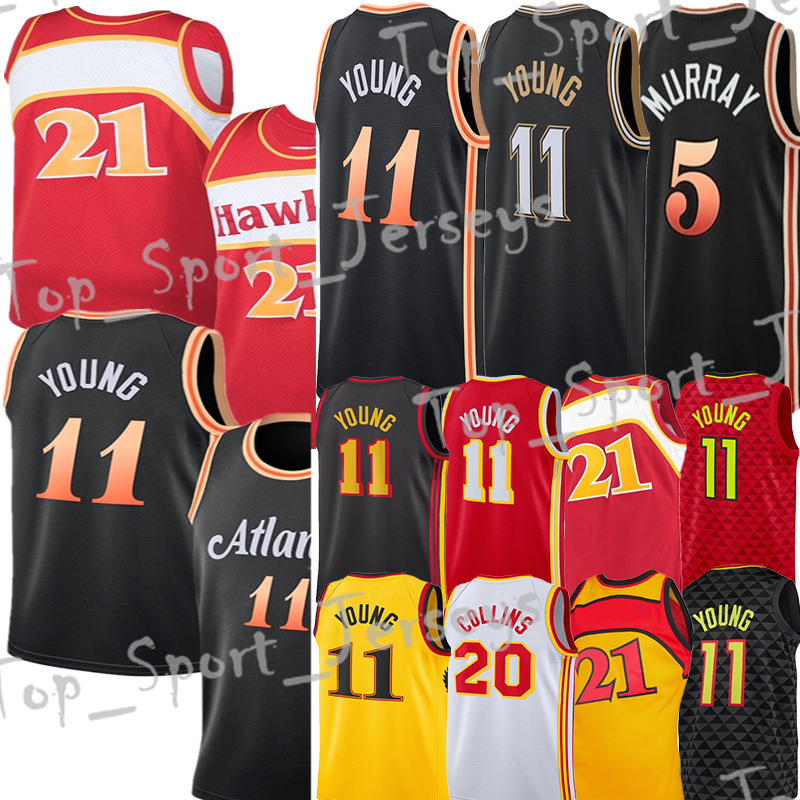 #11 Young Basketball Jersey Trae Dejounte 5 Murray John 20 Collins Spud 4 Webb Vintage Jerseys, Yellow
#11 Young Basketball Jersey Trae Dejounte 5 Murray John 20 Collins Spud 4 Webb Vintage Jerseys, Yellow