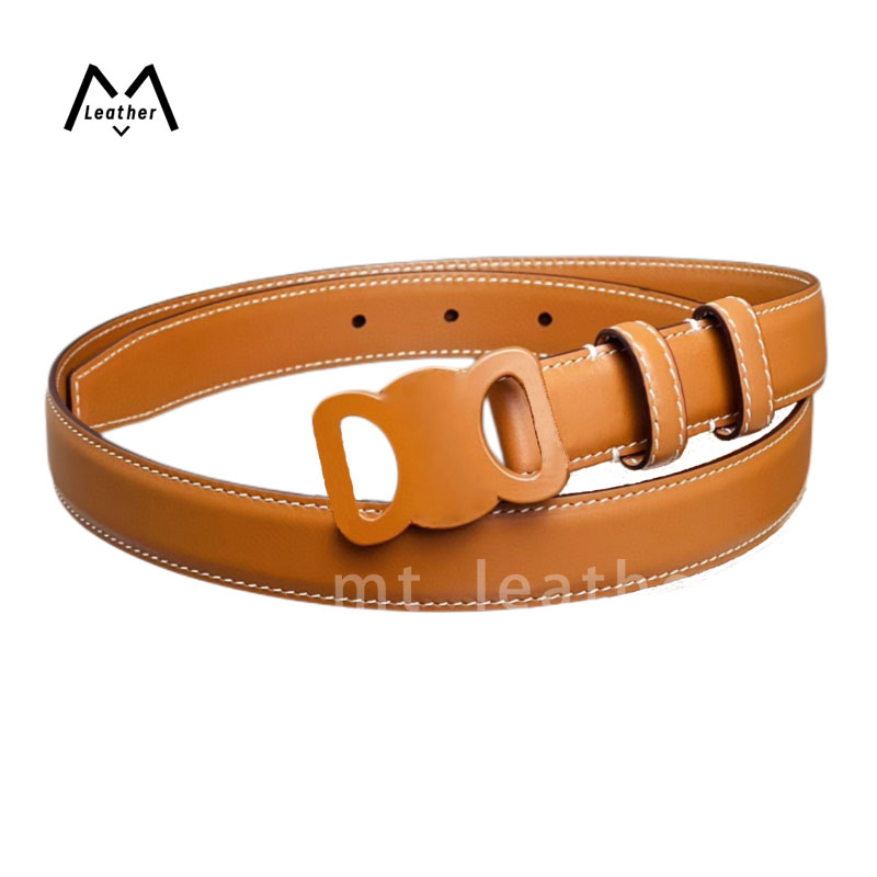 fashion belt for woman designer triomphe brown genuine leather 1.8cm 2.5cm width 95cm-110cm gold black smooth buckle thin waist ceinture femme