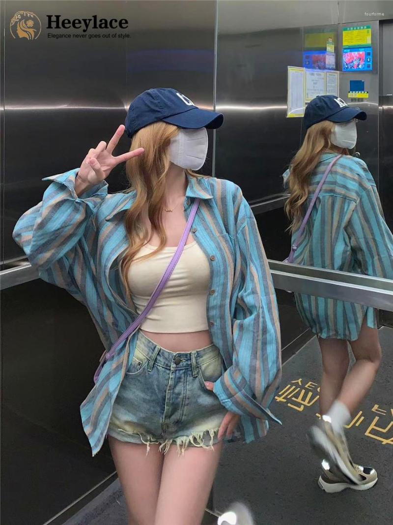 Women's Blouses Women's Spring Striped Green Long Sleeve Shirt Thin Bottom Temperament Loose Oversize Fit Fashion Tide 2023 Arrival
Women's Blouses Women's Spring Striped Green Long Sleeve Shirt Thin Bottom Temperament Loose Oversize Fit Fashion Tide 2023 Arrival