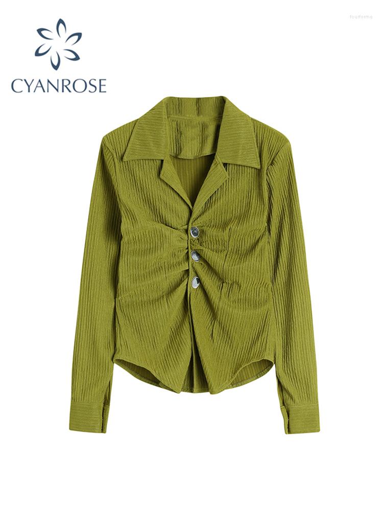 Women's Blouses 2023 Autumn Women Vintage Folds Shirt Long Sleeve Single Breasted Streetwear Fashion Slim Loose Female All-match Elegant, Green
Women's Blouses 2023 Autumn Women Vintage Folds Shirt Long Sleeve Single Breasted Streetwear Fashion Slim Loose Female All-match Elegant, Green