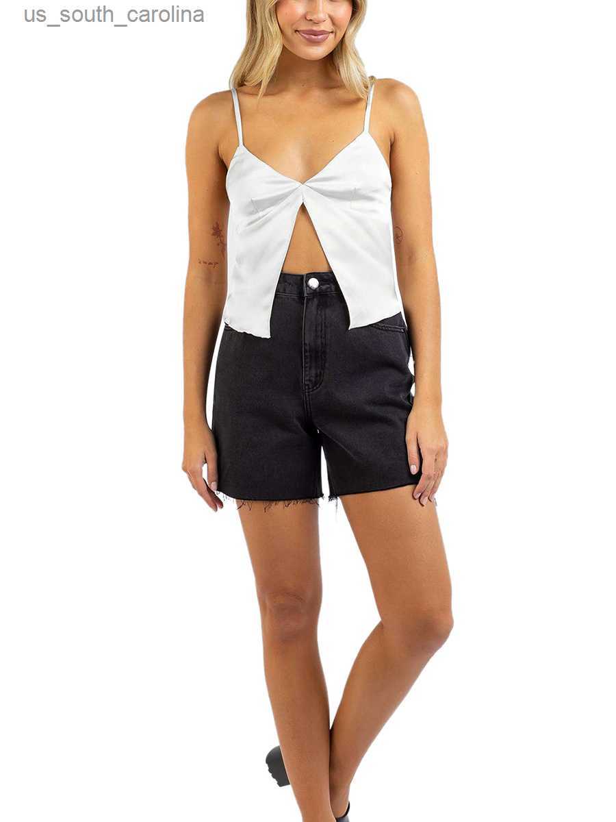 Camis Women Tie Front Tops Sexy Sleeveless Spaghetti Strap Lace Trim V Neck Cami Shirt Split Crop Tank Top L230522, Beige
Camis Women Tie Front Tops Sexy Sleeveless Spaghetti Strap Lace Trim V Neck Cami Shirt Split Crop Tank Top L230522, Beige