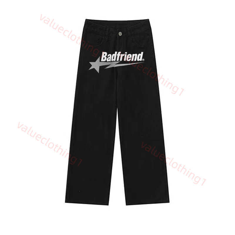 Bad Friend Pants Streetwear Y2k Straight Printed Jeans for Mens Oversized Casual Wide-leg Retro Hip Hop Trousers, Black blue colorful
Bad Friend Pants Streetwear Y2k Straight Printed Jeans for Mens Oversized Casual Wide-leg Retro Hip Hop Trousers, Black blue colorful