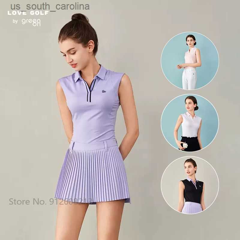 Camis Love Golf Female Dry Fit V-neck Tops Summer Slim Breathable Golf Vest Women Sleeveless T-shirts Turn-down Collar Tank Tops -XL L230522, Black
Camis Love Golf Female Dry Fit V-neck Tops Summer Slim Breathable Golf Vest Women Sleeveless T-shirts Turn-down Collar Tank Tops -XL L230522, Black