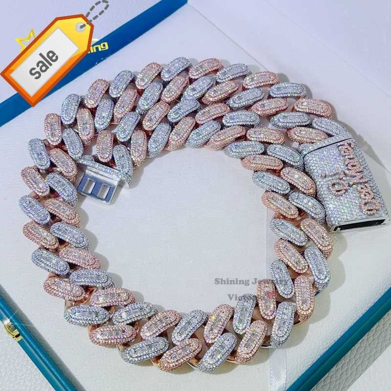 Baguette Diamond Luxury Rose Gold Mix White Gold Two Tone Solid Heavy Thick 25MM Custom Name Clasp Moissanite Cuban Chain
Baguette Diamond Luxury Rose Gold Mix White Gold Two Tone Solid Heavy Thick 25MM Custom Name Clasp Moissanite Cuban Chain