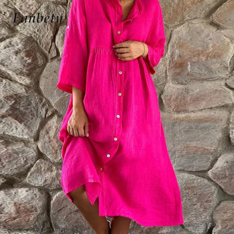 Dresses Vintage Cotton Linen Shirt Dress Women Fashion Singlebreasted Button Long Dress 2023 Casual 3/4 Sleeve Solid Loose Party Dress, 05 black
Dresses Vintage Cotton Linen Shirt Dress Women Fashion Singlebreasted Button Long Dress 2023 Casual 3/4 Sleeve Solid Loose Party Dress, 05 black