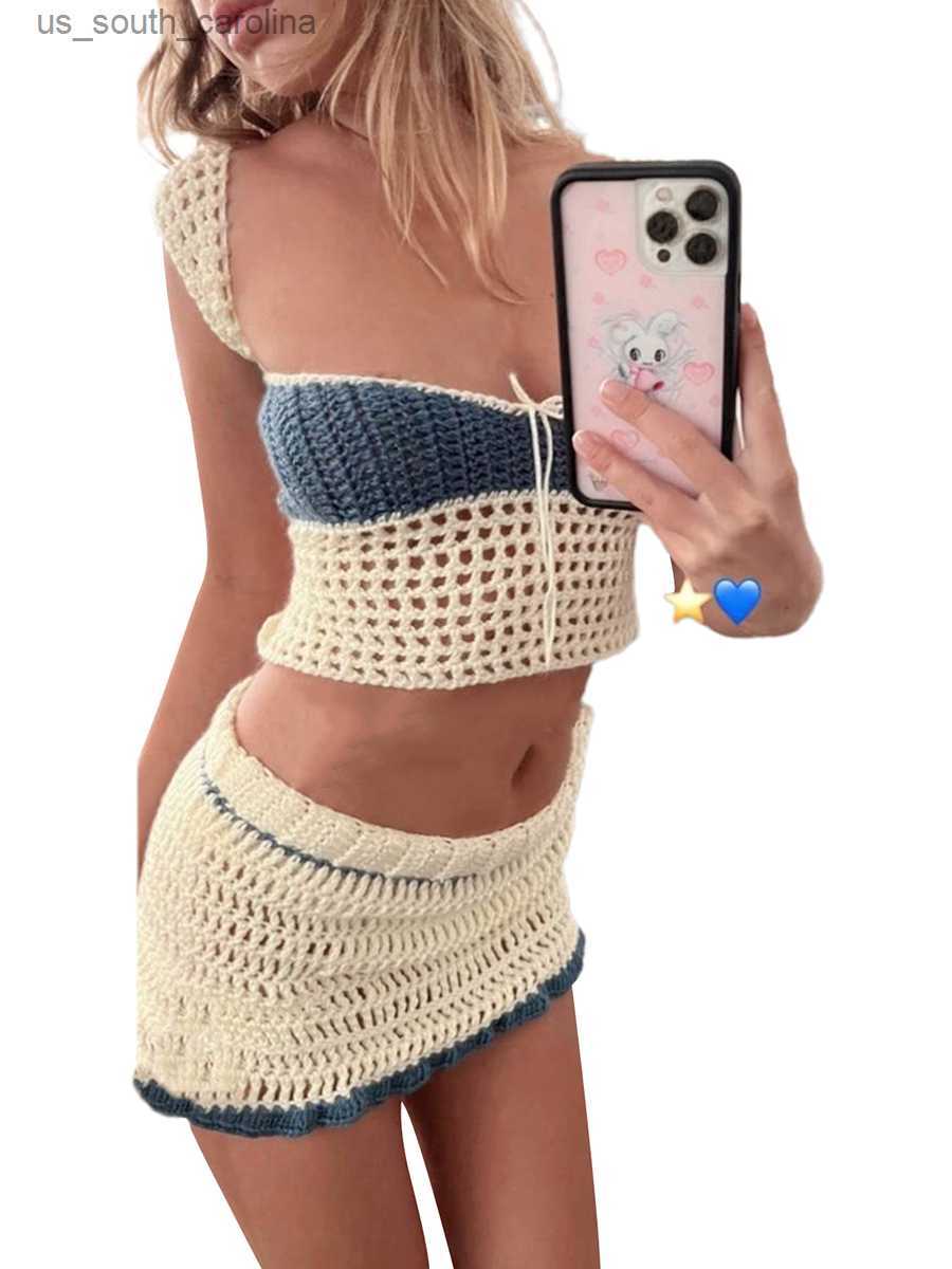 Camis Women Two Piece Summer Outfits Hollow Out Tassels Knit Hooded Tank Tops and Short Crochet Skirt Set for Party Beach L230522, 48-beige brown
Camis Women Two Piece Summer Outfits Hollow Out Tassels Knit Hooded Tank Tops and Short Crochet Skirt Set for Party Beach L230522, 48-beige brown