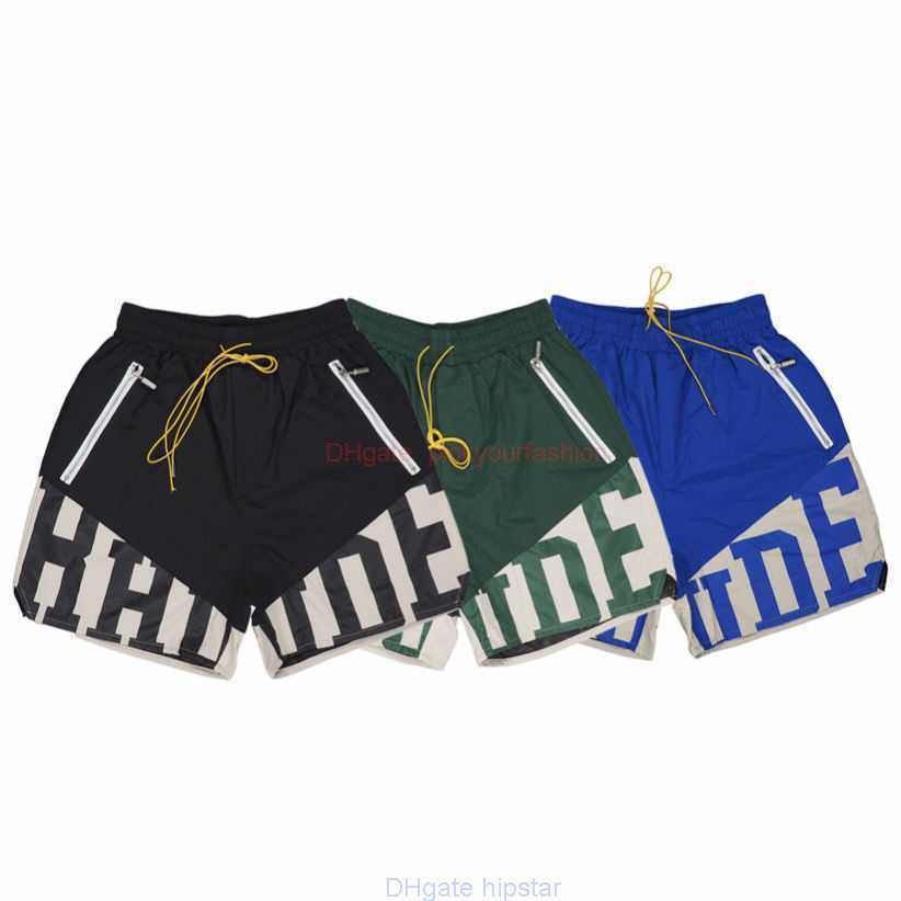 Designer Short Fashion Casual Clothing Beach shorts Rhude American High Street Fashion Brand Loose Sports Two Color Patchwork Stripe Cropped Shorts for Men Joggers, Blue
Designer Short Fashion Casual Clothing Beach shorts Rhude American High Street Fashion Brand Loose Sports Two Color Patchwork Stripe Cropped Shorts for Men Joggers, Blue