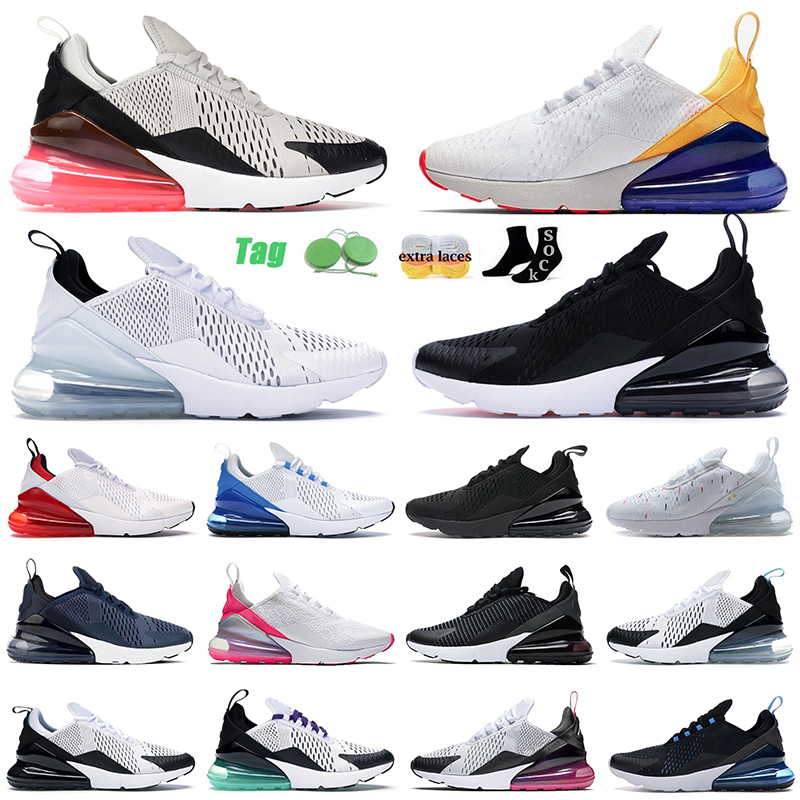 Sports 270 Running Shoes Triple Black White University Red Barely Rose New Quality Platinum Volt 27C Throwback Future Men Women Tennis Trainers Sneakers 36-45, C17 white pink 36-40