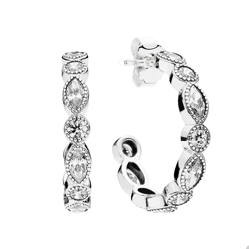 Marquise Crystal Diamond Hoop Earrings for Pandora Authentic Sterling Silver Stud Earring Set For Women designer Jewelry Wedding Hook earring with Original Box
Marquise Crystal Diamond Hoop Earrings for Pandora Authentic Sterling Silver Stud Earring Set For Women designer Jewelry Wedding Hook earring with Original Box
